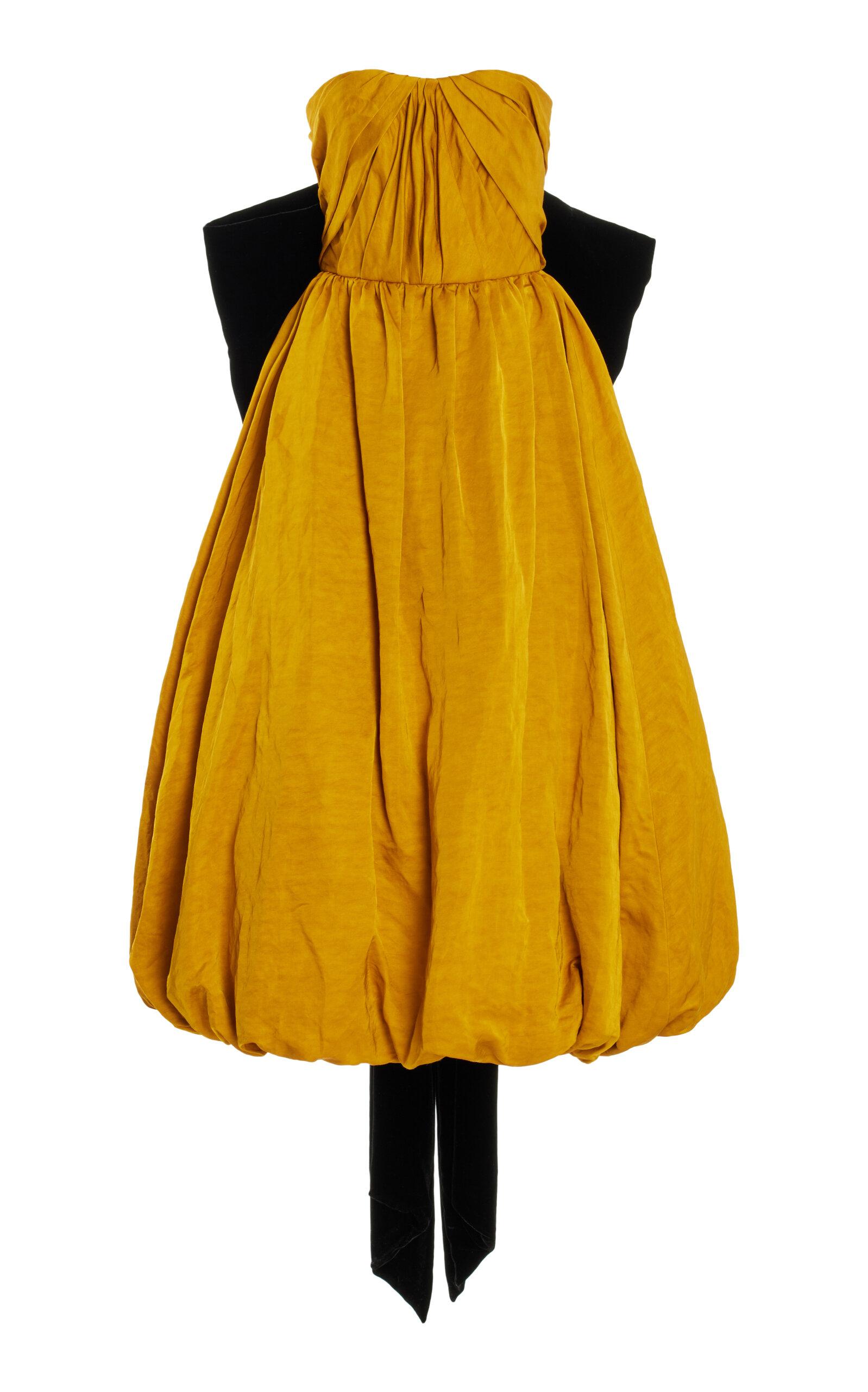 One/Of - Solange Bow-Detailed Midi Dress - Yellow - - Moda Operandi by  ONE/OF | jellibeans
