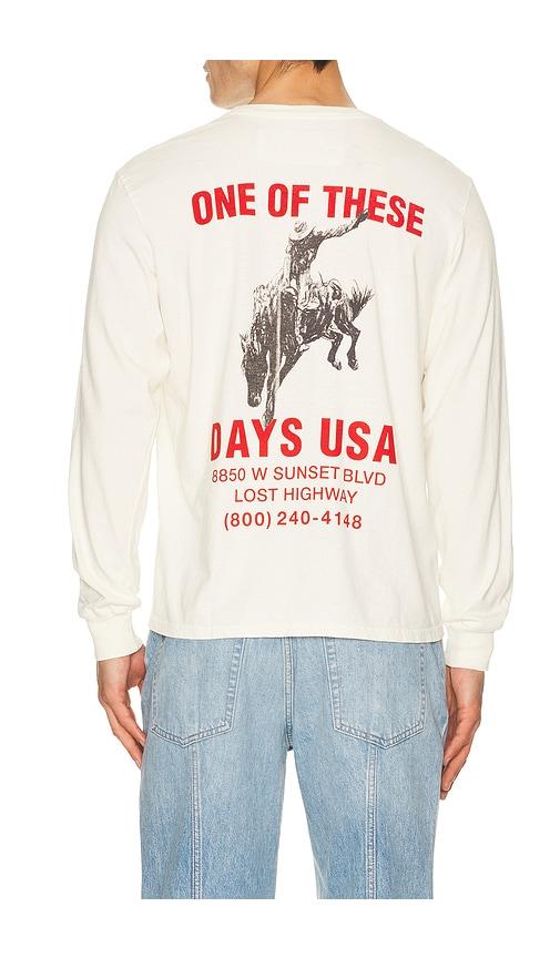 ONE OF THESE DAYS Break On Through Long Sleeve Tshirt in White by ONE OF THESE DAYS