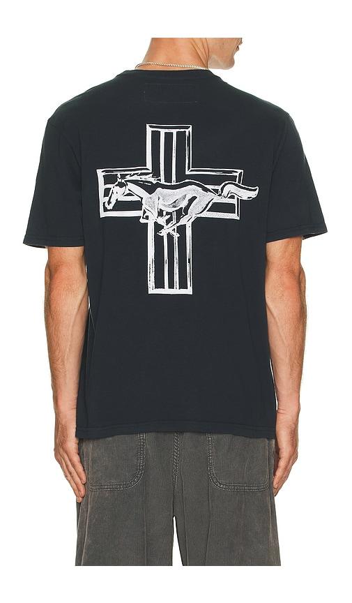 ONE OF THESE DAYS Mustang Cross Tee in Black by ONE OF THESE DAYS