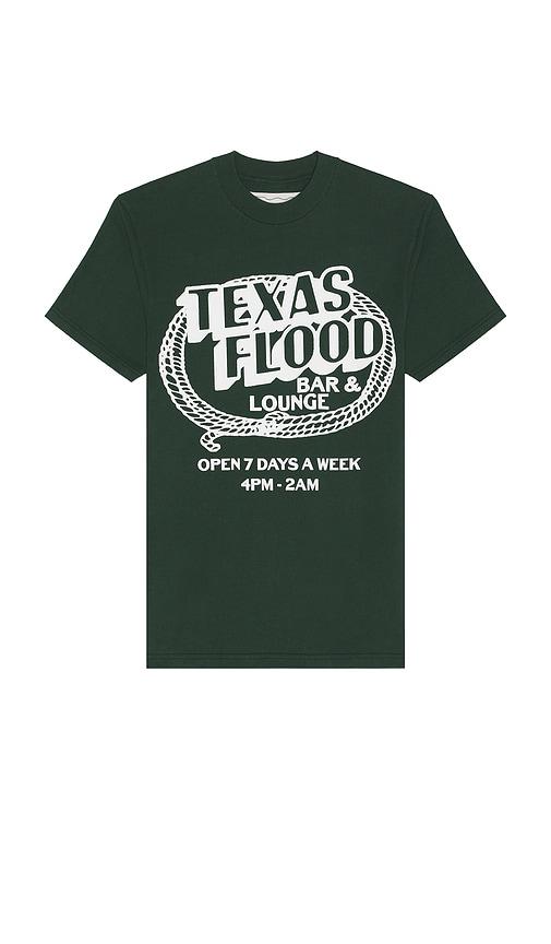 ONE OF THESE DAYS Texas Flood Tee in Dark Green by ONE OF THESE DAYS