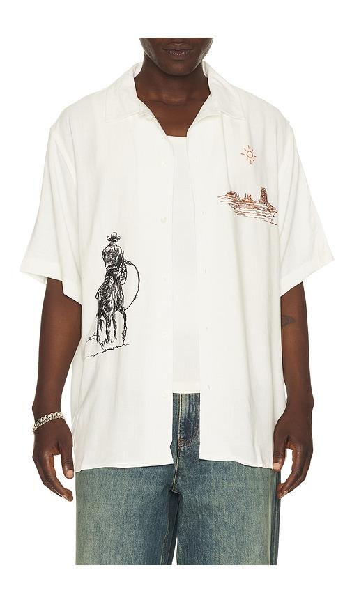 ONE OF THESE DAYS Tomorrow Has Already Spoken Camp Shirt in Ivory by ONE OF THESE DAYS