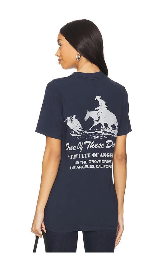 ONE OF THESE DAYS X Fwrd The City Of Angels Tee in Blue by ONE OF THESE DAYS