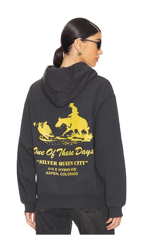 ONE OF THESE DAYS x FWRD Silver Queen City Hoody in Black by ONE OF THESE DAYS