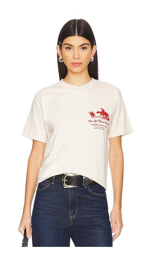 ONE OF THESE DAYS x FWRD Silver Queen City Tee in Cream by ONE OF THESE DAYS