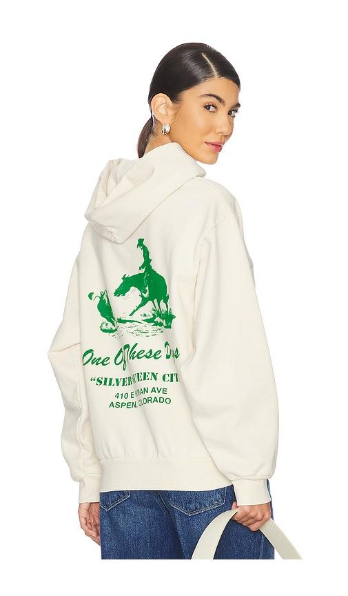 ONE OF THESE DAYS x FWRD Silver Queen Hoody in White by ONE OF THESE DAYS