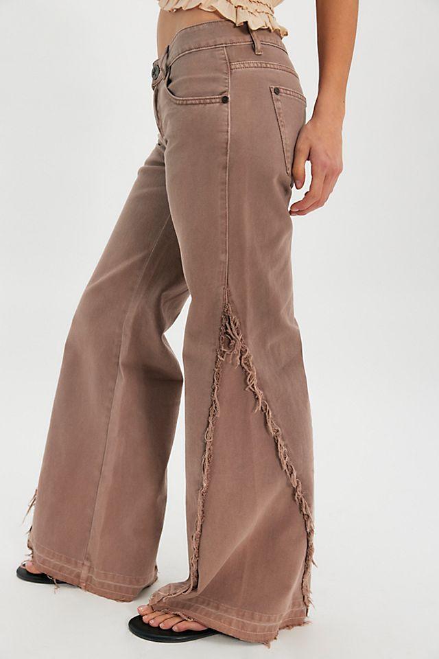 OneTeaspoon Johnnies Seamed Low-Waist Wide-Leg Jeans by ONE TEASPOON | FREE PEOPLE