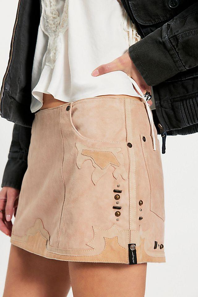 OneTeaspoon Rodeo Renegade Studded Applique Mini Skirt by ONE TEASPOON | FREE PEOPLE
