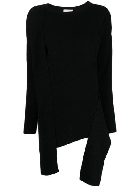 asymmetric-hem knit sweater by ONEFIFTEEN