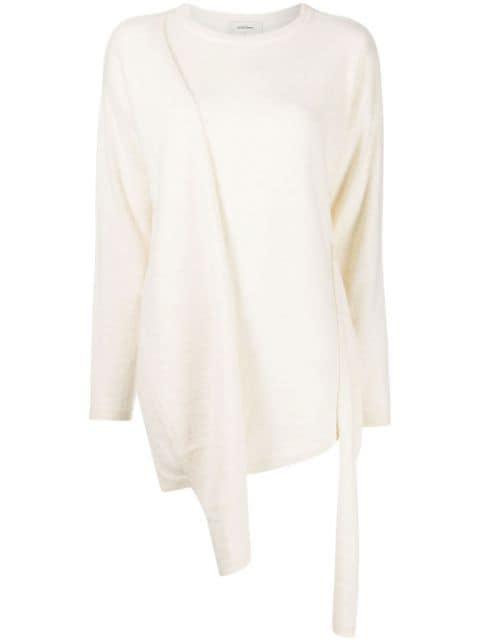 asymmetric-hem knitted top by ONEFIFTEEN