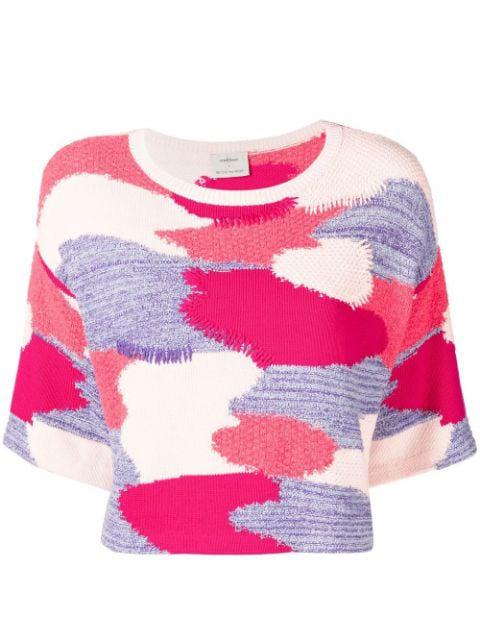 patchwork knit top by ONEFIFTEEN