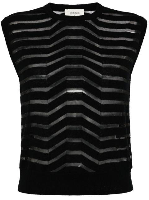 striped knitted vest by ONEFIFTEEN
