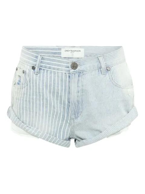 Bandits striped denim shorts by ONETEASPOON