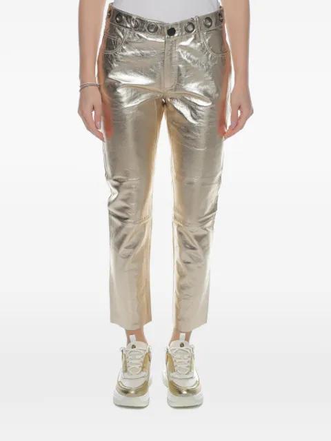 Heart Break Hotel leather cropped trousers by ONETEASPOON