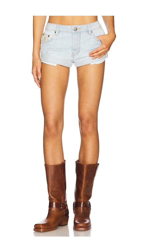 One Teaspoon Bandits Low Waist Denim Short in Blue by ONETEASPOON