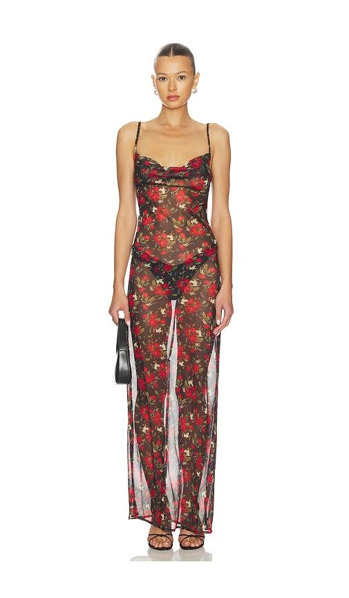 One Teaspoon Jagger Flower Slip Dress in Red by ONETEASPOON