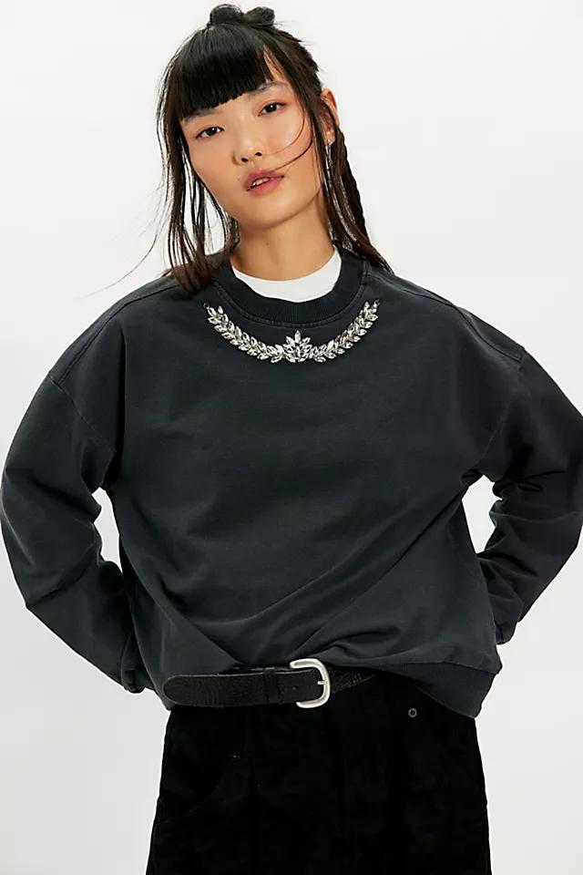 OneTeaspoon Crystal Leaf Oversized Sweatshirt by ONETEASPOON