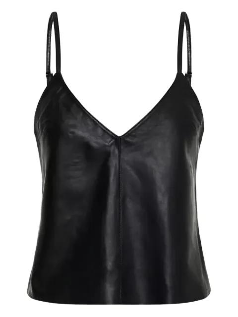 V-neck leather tank top by ONETEASPOON