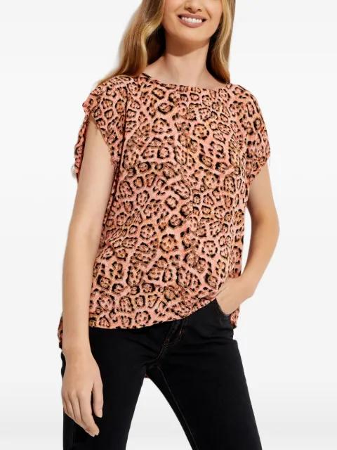 animal-print tie-fastening T-shirt by ONETEASPOON