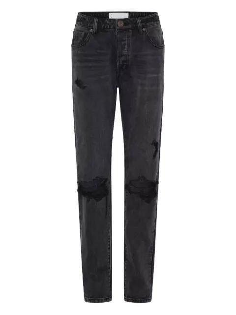 five-pocket distressed jeans by ONETEASPOON