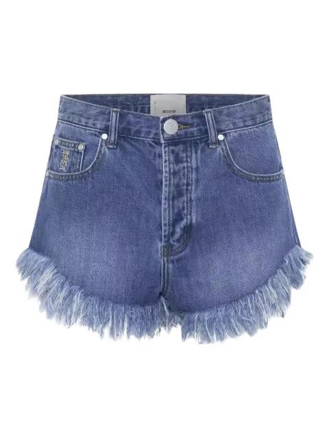 frayed-hem denim shorts by ONETEASPOON