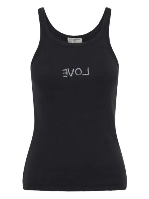 scoop-neck lettering tank top by ONETEASPOON