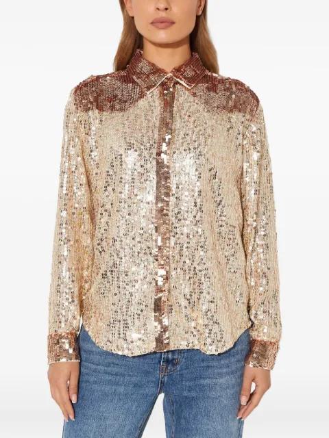 sequin-embellished button shirt by ONETEASPOON