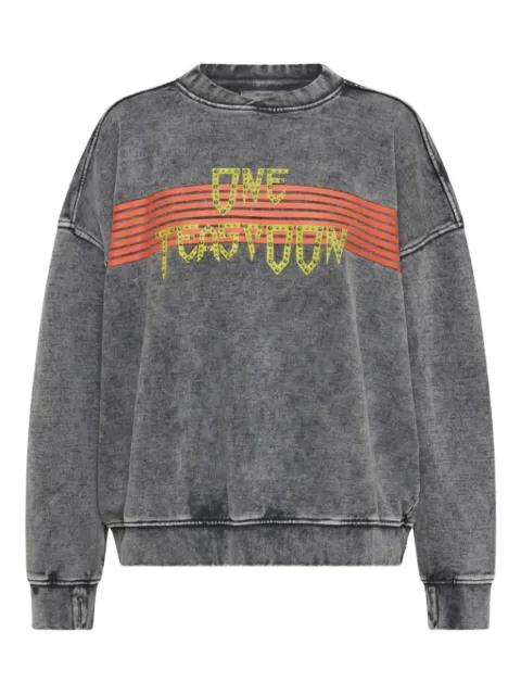 studded-logo sweatshirt by ONETEASPOON