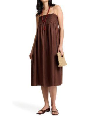 A-Line Pintuck Midi Dress by ONIA