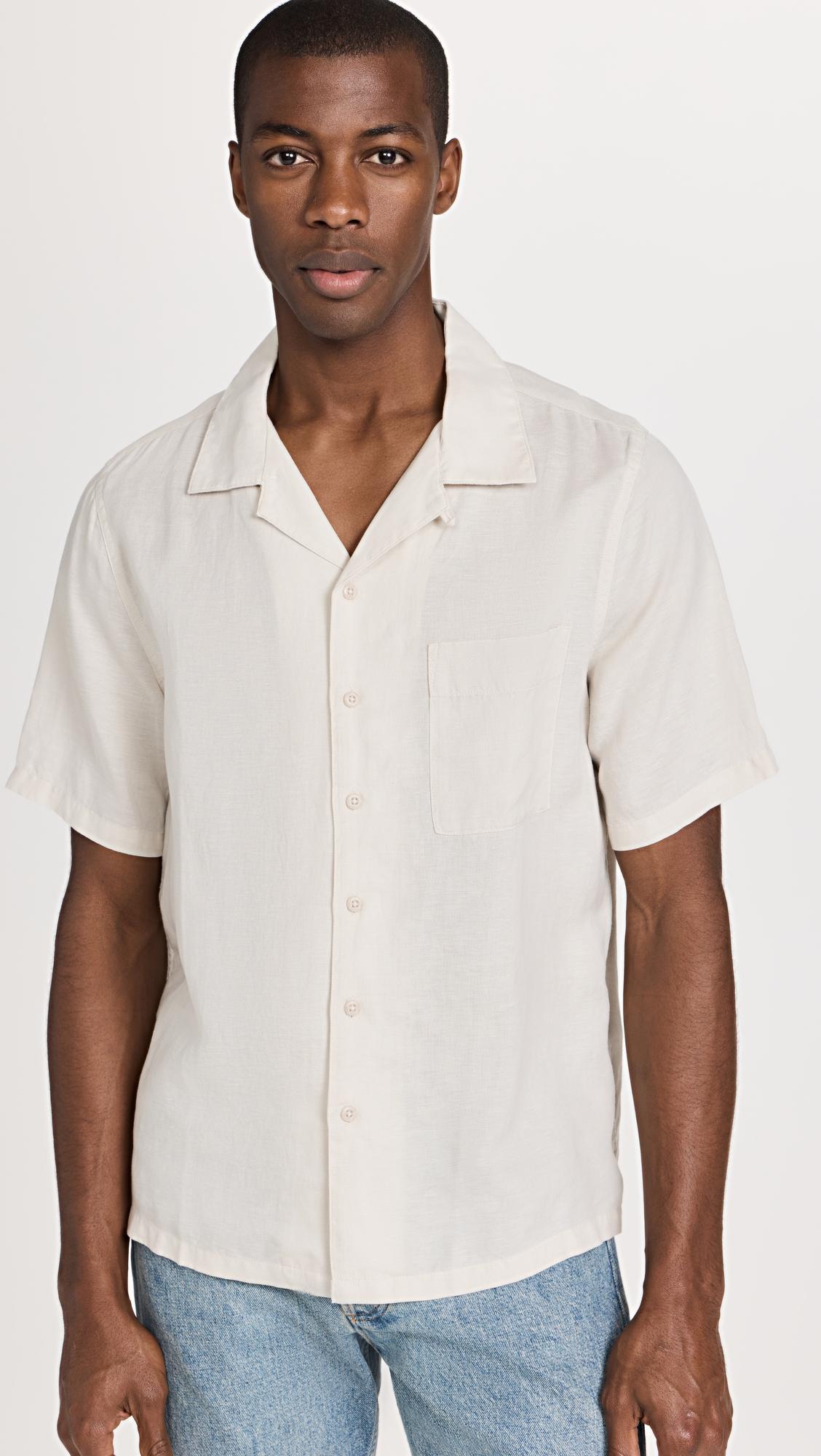 Air Linen Convertible Camp Shirt by ONIA