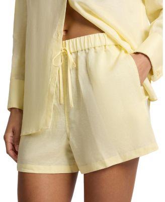 Air Linen Elastic Drawstring Short by ONIA