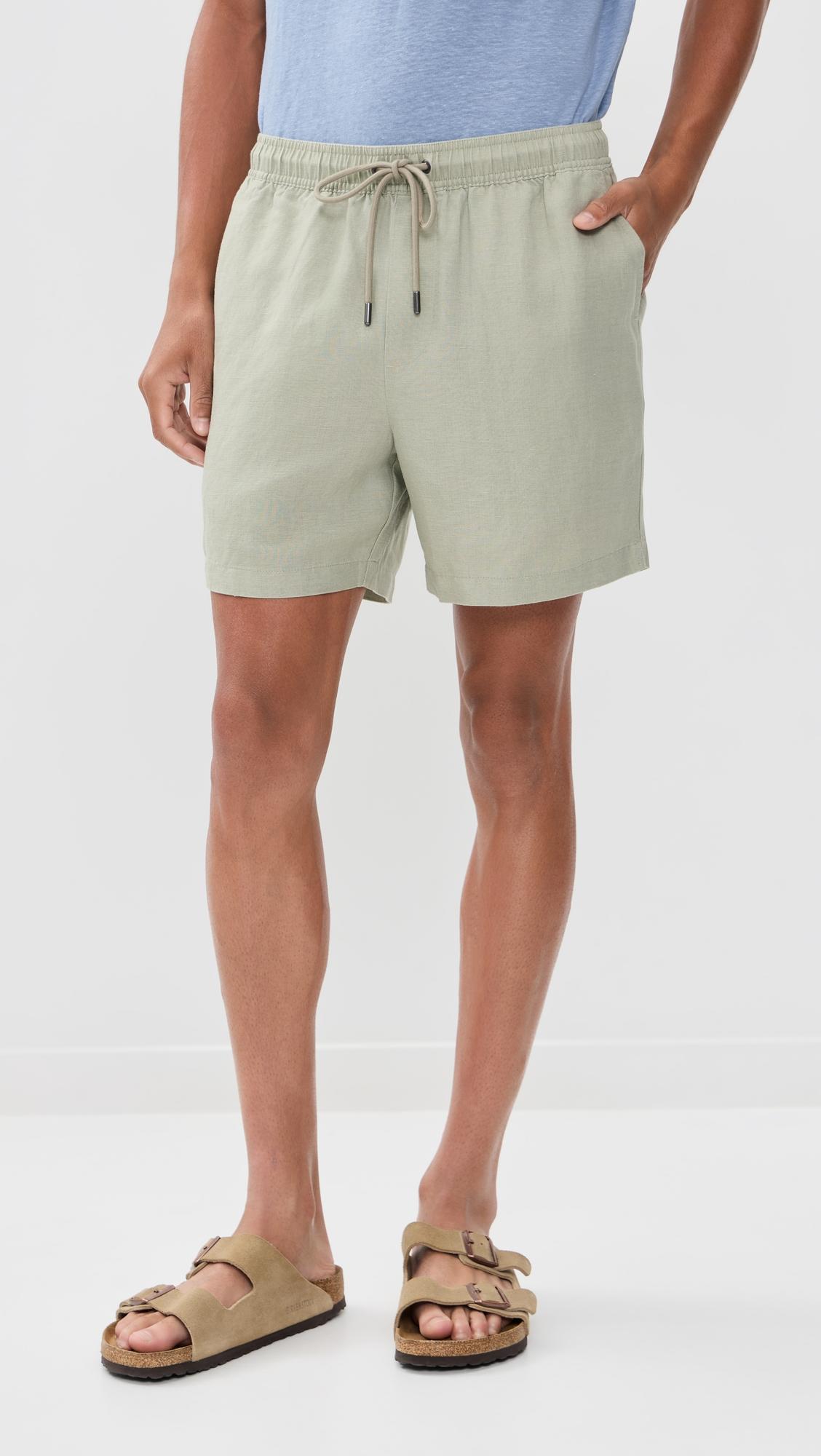 Air Linen Pull-On Shorts 6" by ONIA