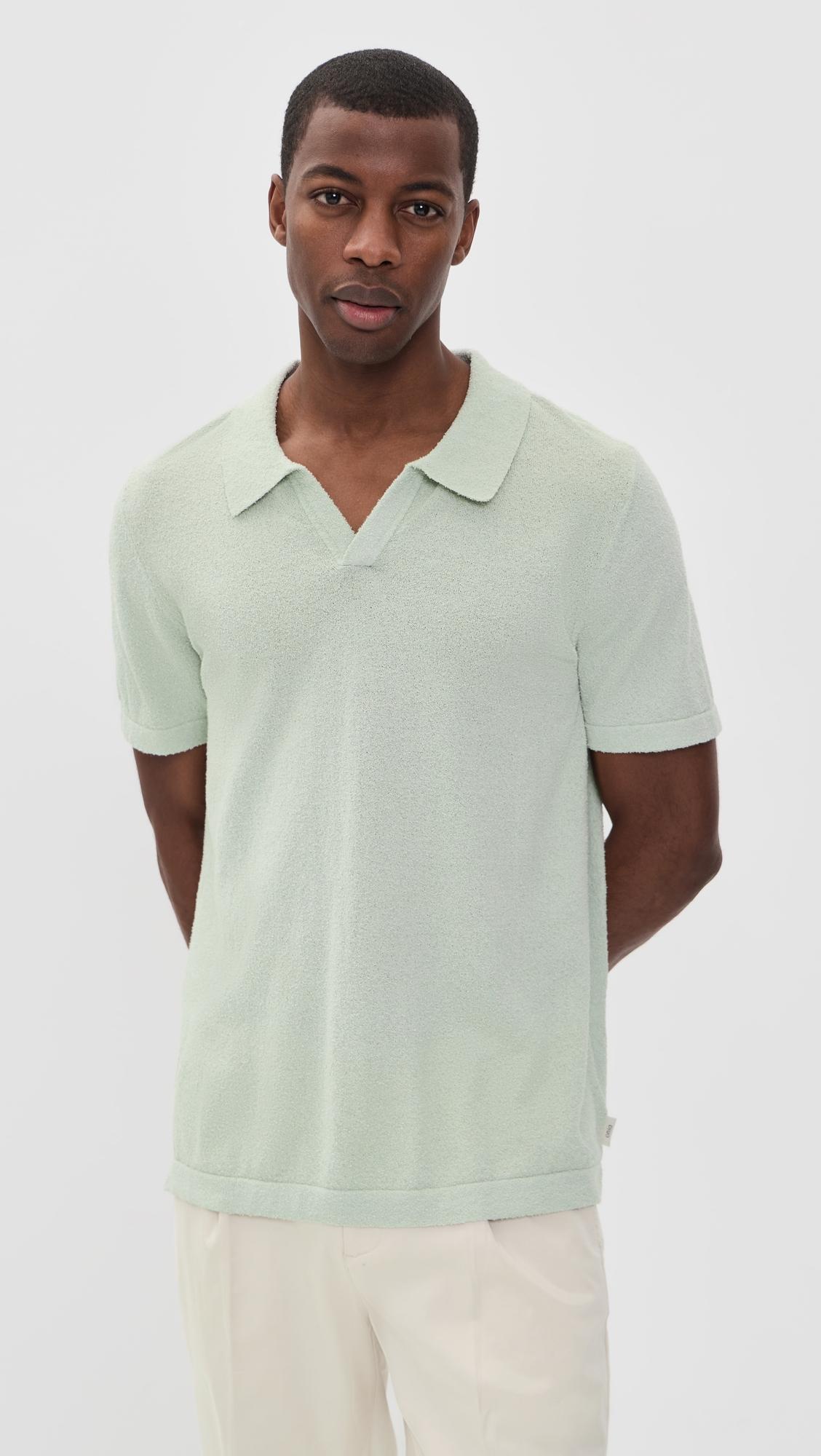 Boucle Knit Johnny Polo by ONIA