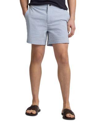 Calder Buckle 5" Seersucker Swim Trunks by ONIA