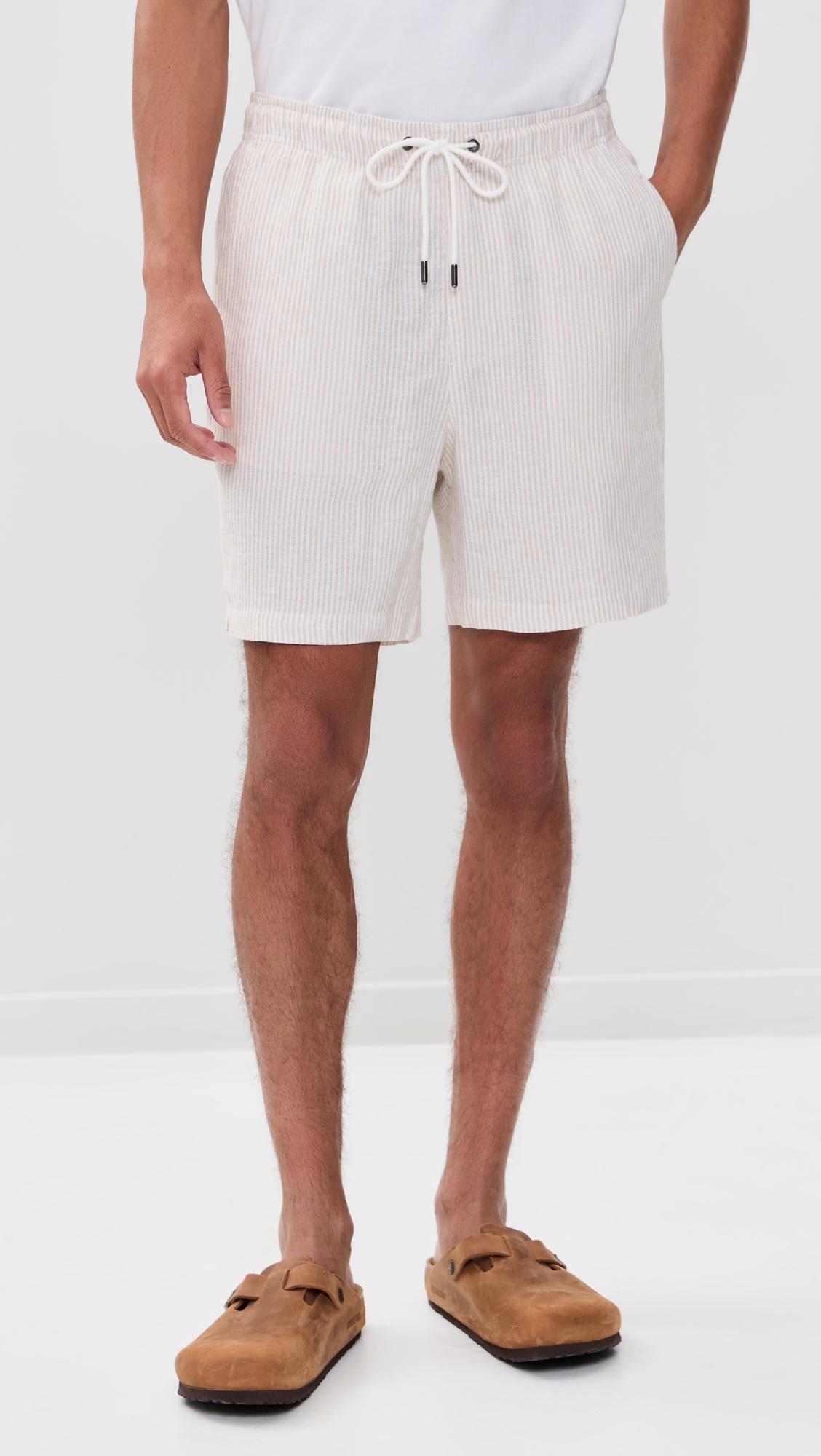 Classic Pull On Linen Shorts 6" by ONIA