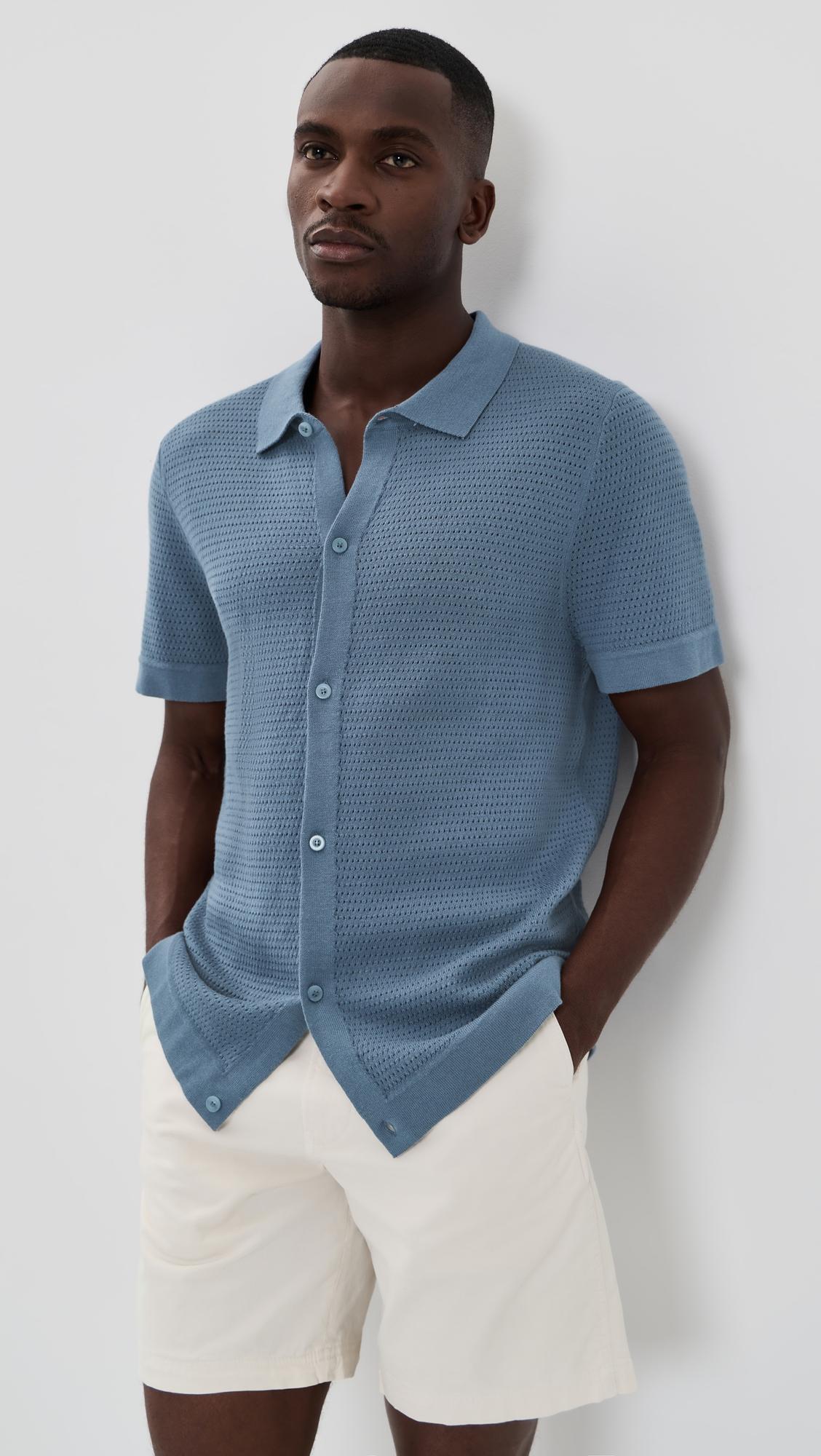 Drop Needle Button Up Shirt by ONIA