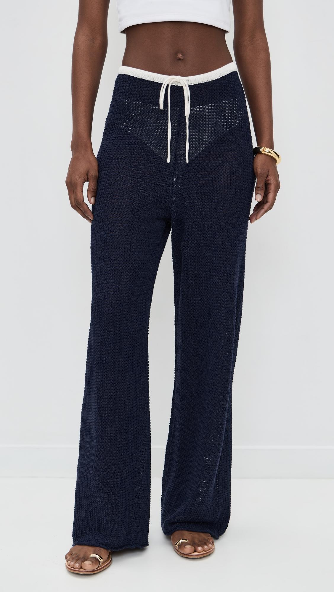Linen Knit Drawstring Pants by ONIA