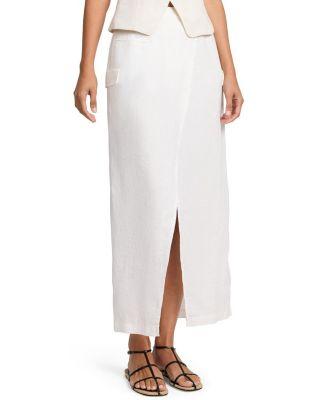 Linen Utility Wrap Maxi Skirt by ONIA