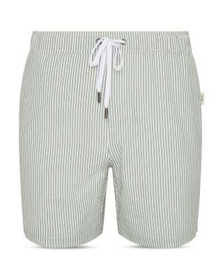 MB Charles Seersucker 6.5" Swim Trunks by ONIA