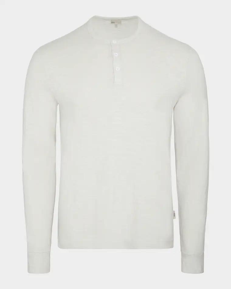 Men's Slub Cotton Long-Sleeve Henley by ONIA
