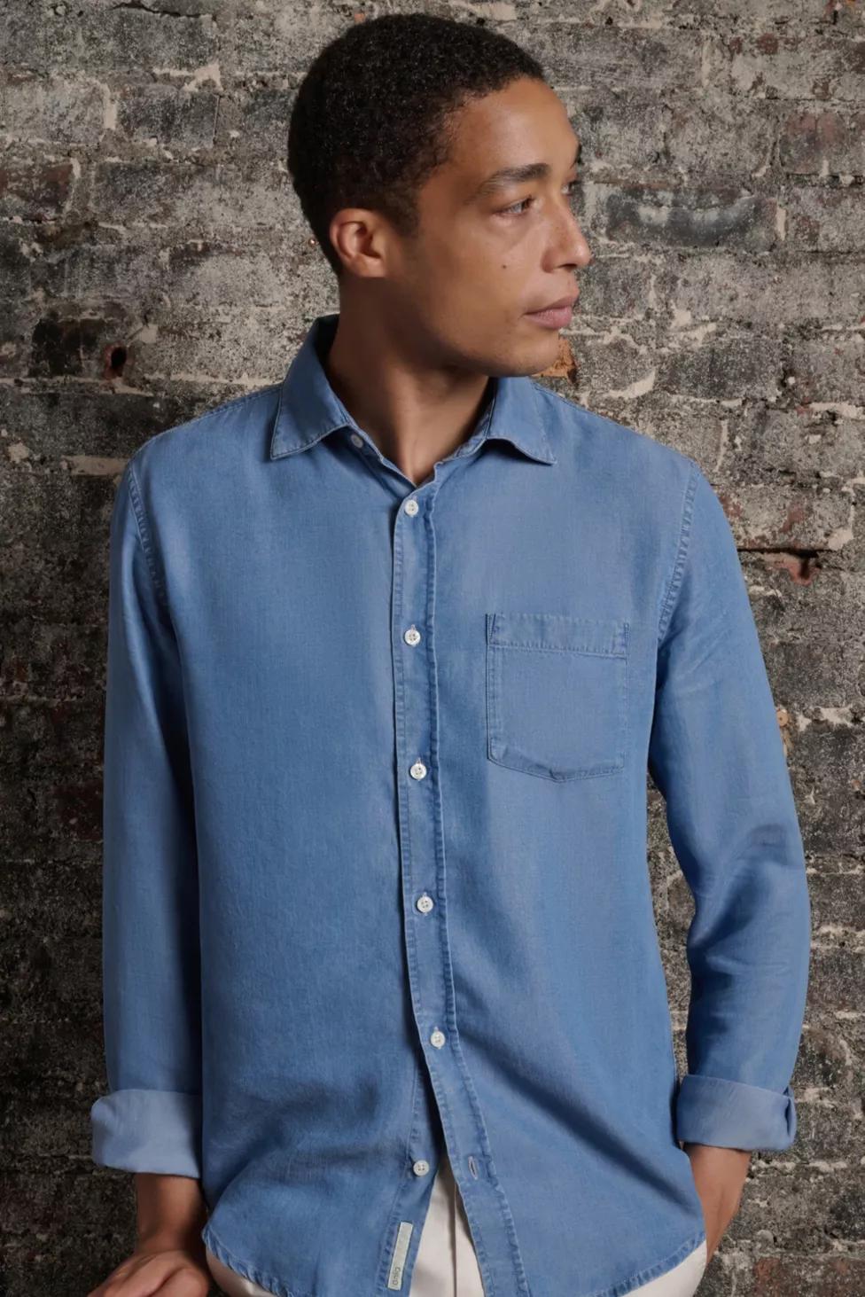 Onia Denim Chambray Long Sleeve Shirt by ONIA