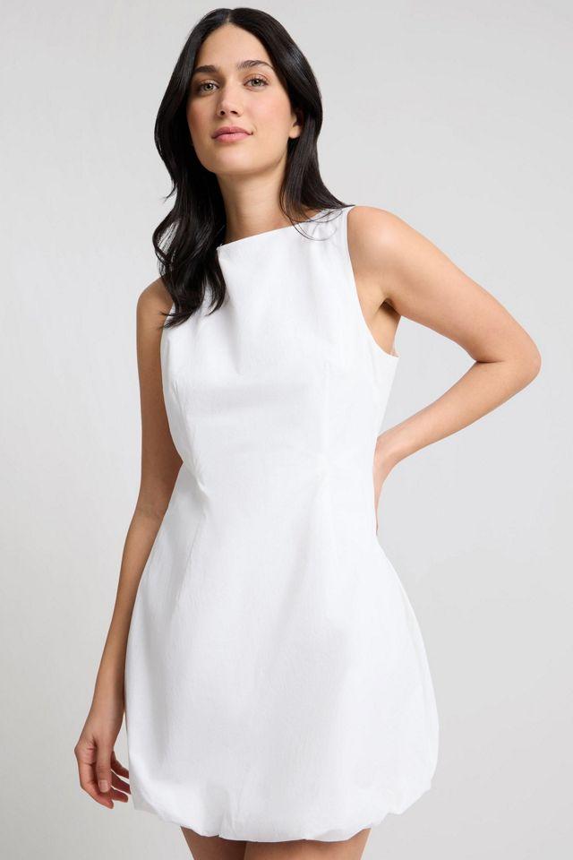 Onia Fitted Boatneck Bubble Mini Dress by ONIA