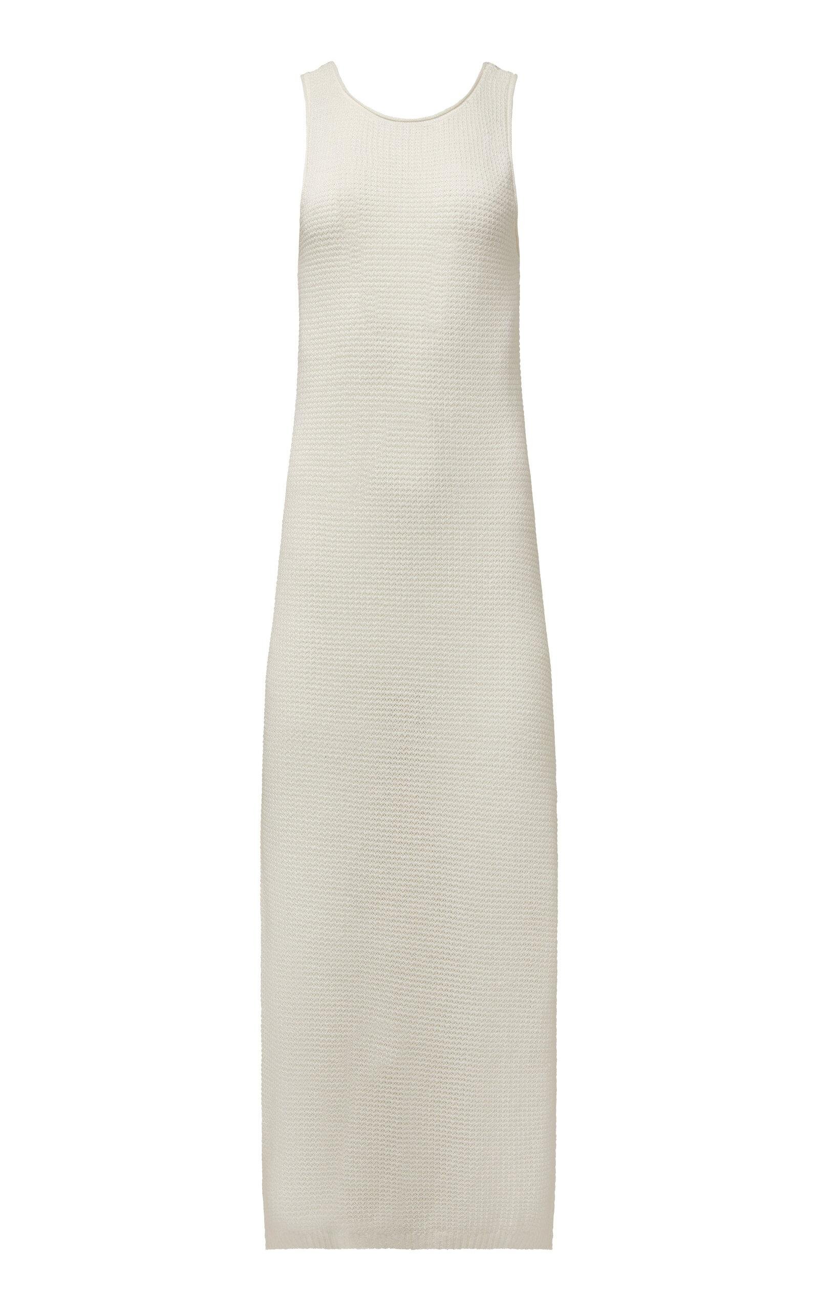 Onia - Knit Linen Cover-Up Maxi Dress - White - XL - Moda Operandi by ONIA