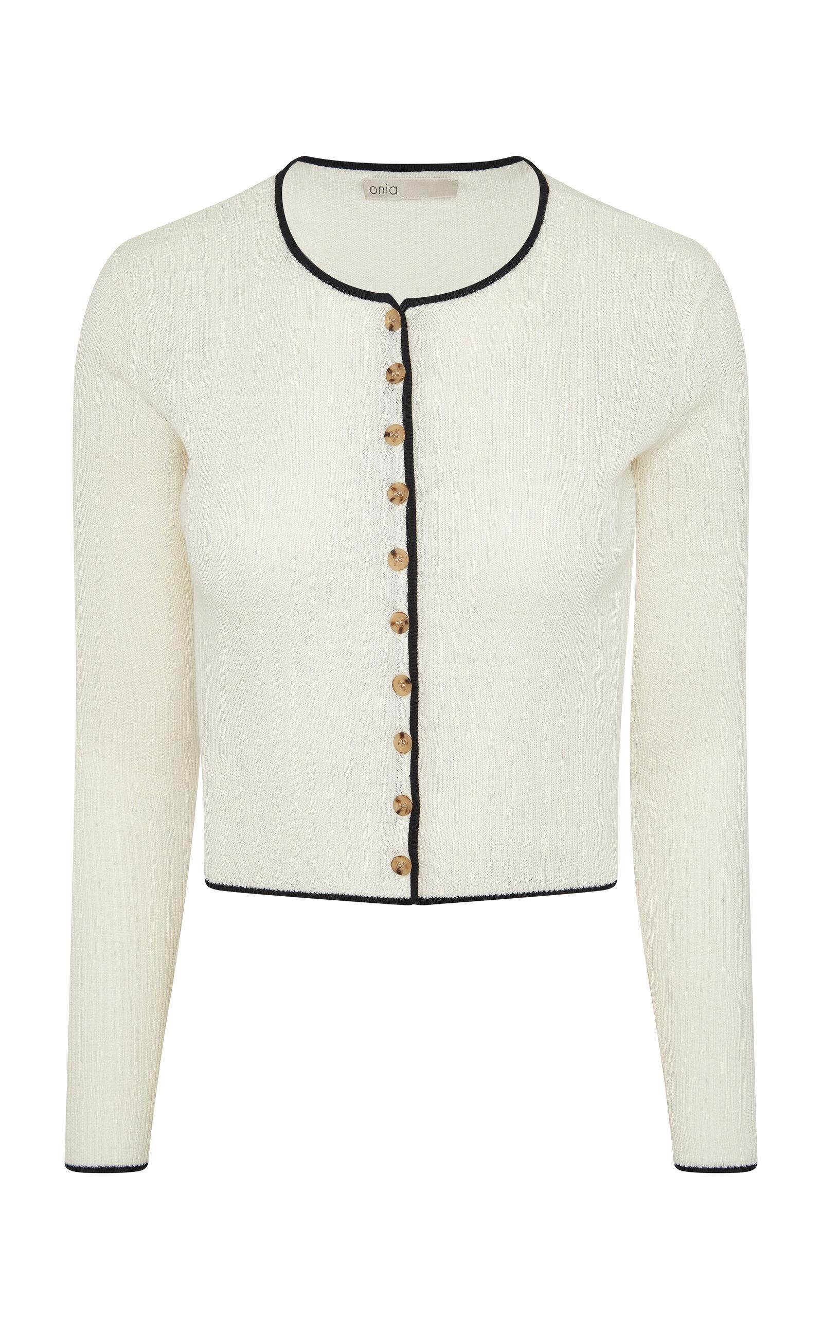Onia Linen Rib Cardigan - Moda Operandi by ONIA