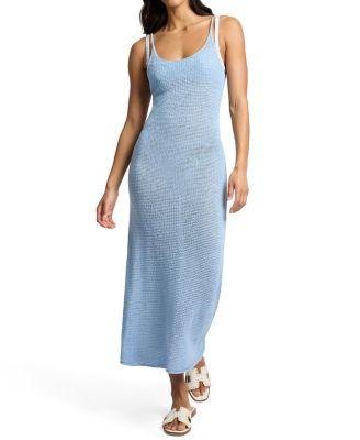 Textured Linen Sweater Scoop Maxi Dress by ONIA