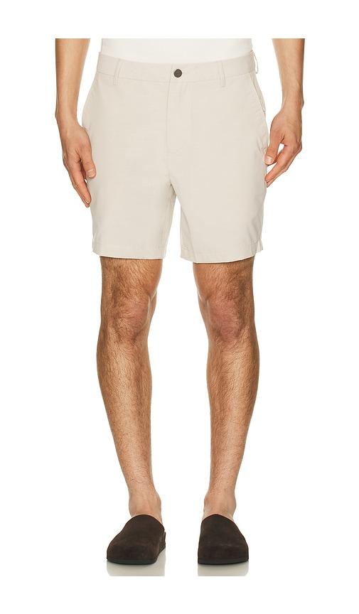 onia 4-Way Stretch 7 Versatility Short in Cream by ONIA