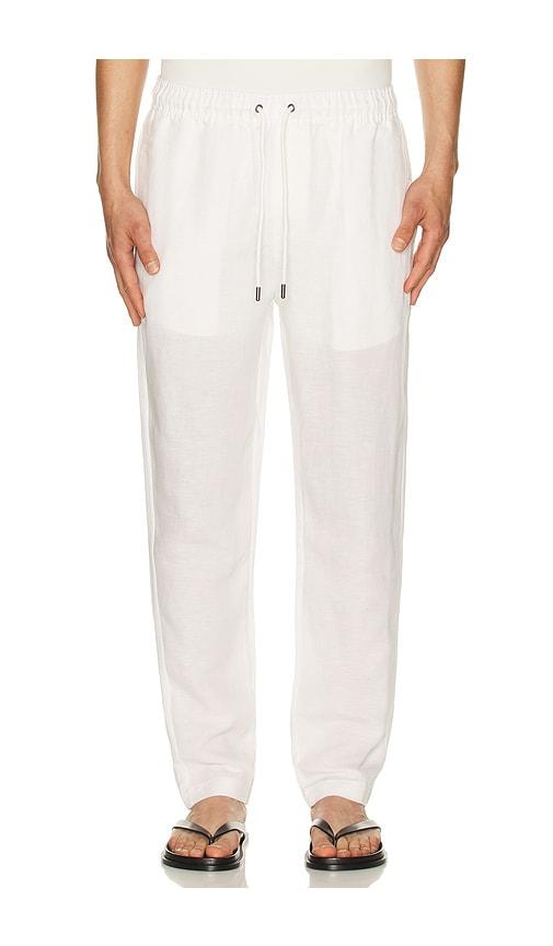 onia Air Linen Pull-On Pant in White by ONIA