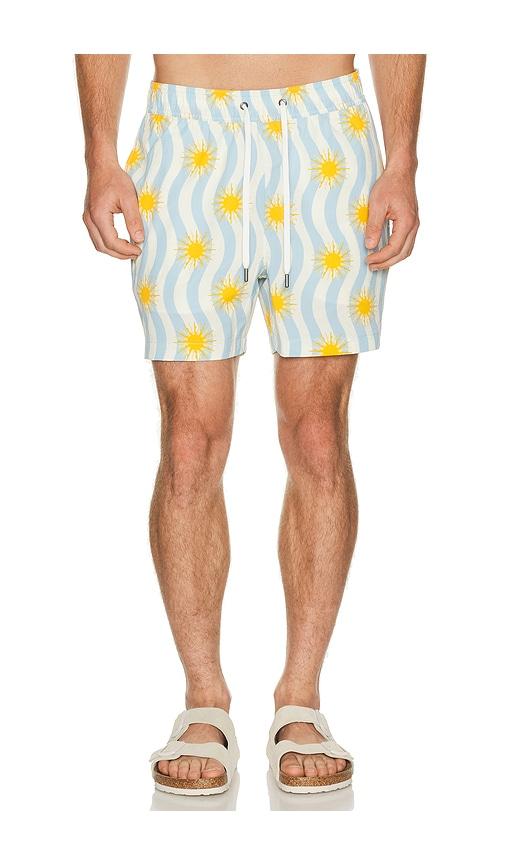 onia Charles 5 Swim Trunk in Blue by ONIA