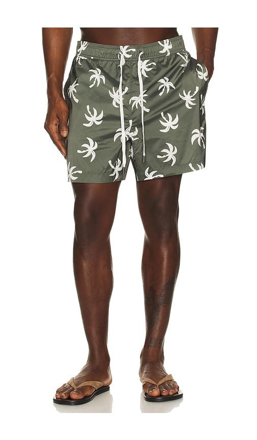 onia Charles 5 Swim Trunk in Olive by ONIA