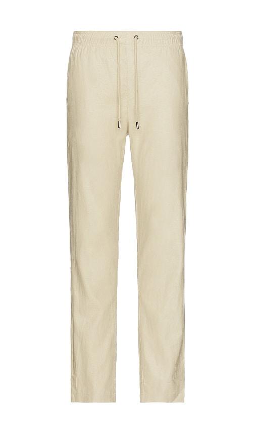 onia Stretch Linen Pull-on Pant in Cream by ONIA