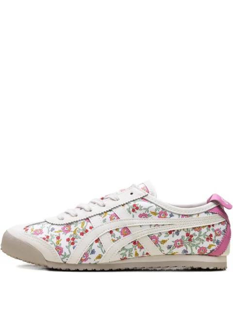 Mexico 66 "Cream Pink Floral" sneakers by ONITSUKA TIGER